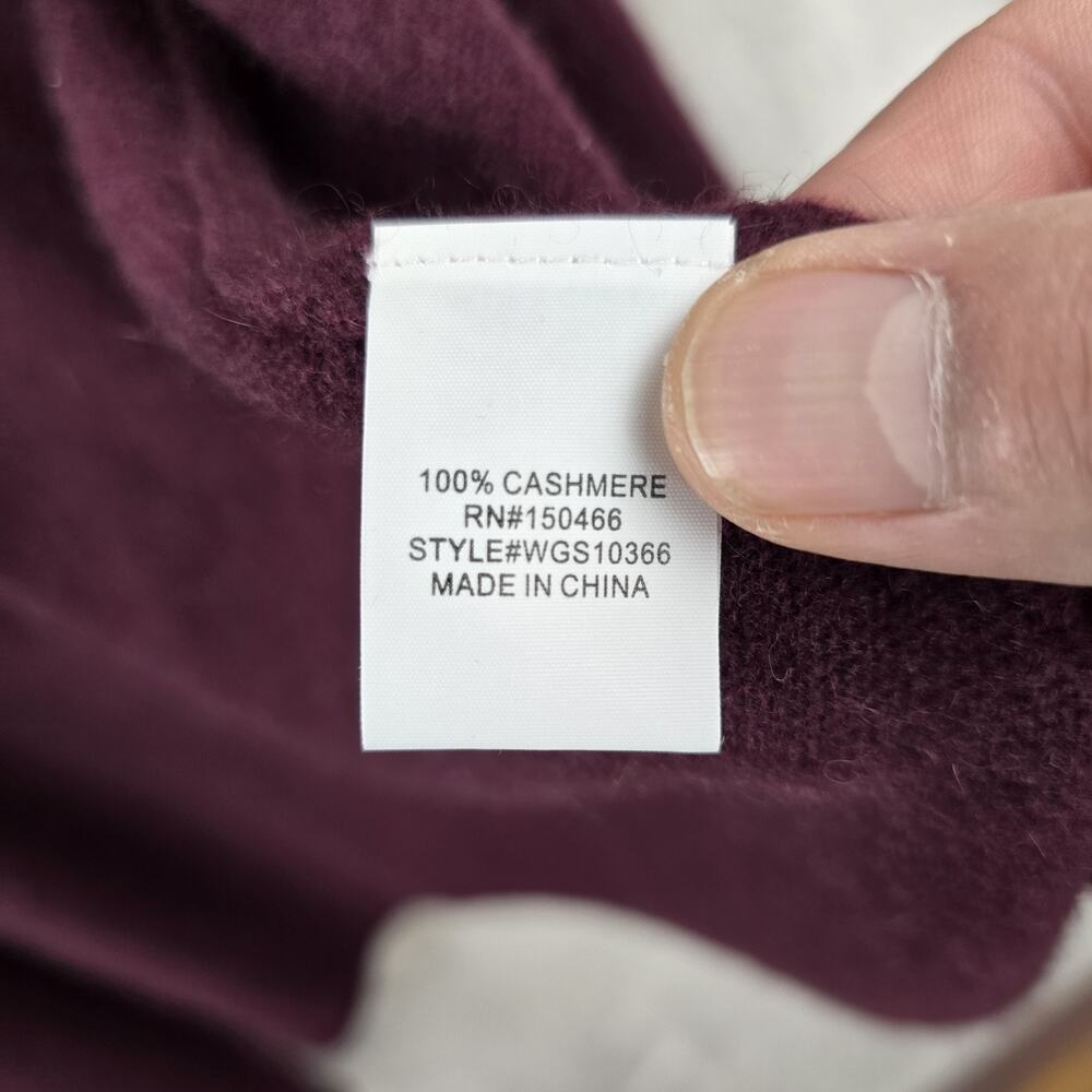 41 Hawthorn Cashmere Sweater Woman Large Maroon Cardigan Heritage Academia FLAWS - Picture 8 of 14